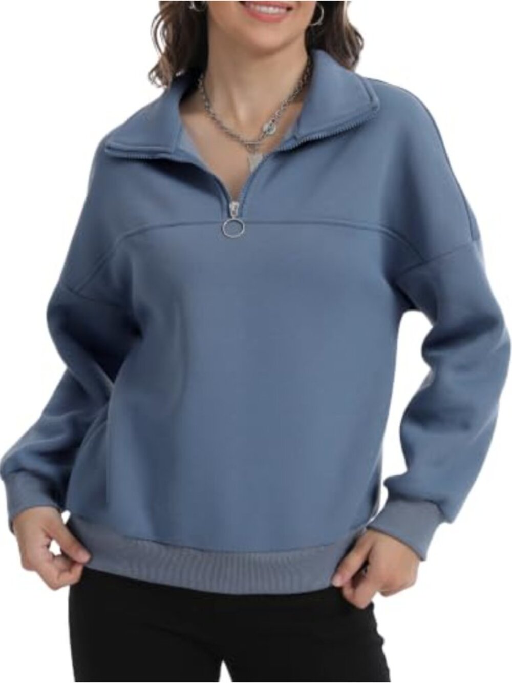 YOPP Women's Half Zip Sweatshirt Long Sleeve Fleece Pullover